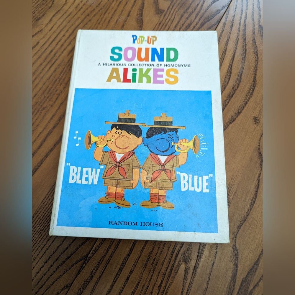 Rare Random House vintage Pop-Up book for children. Sound alike rhymes